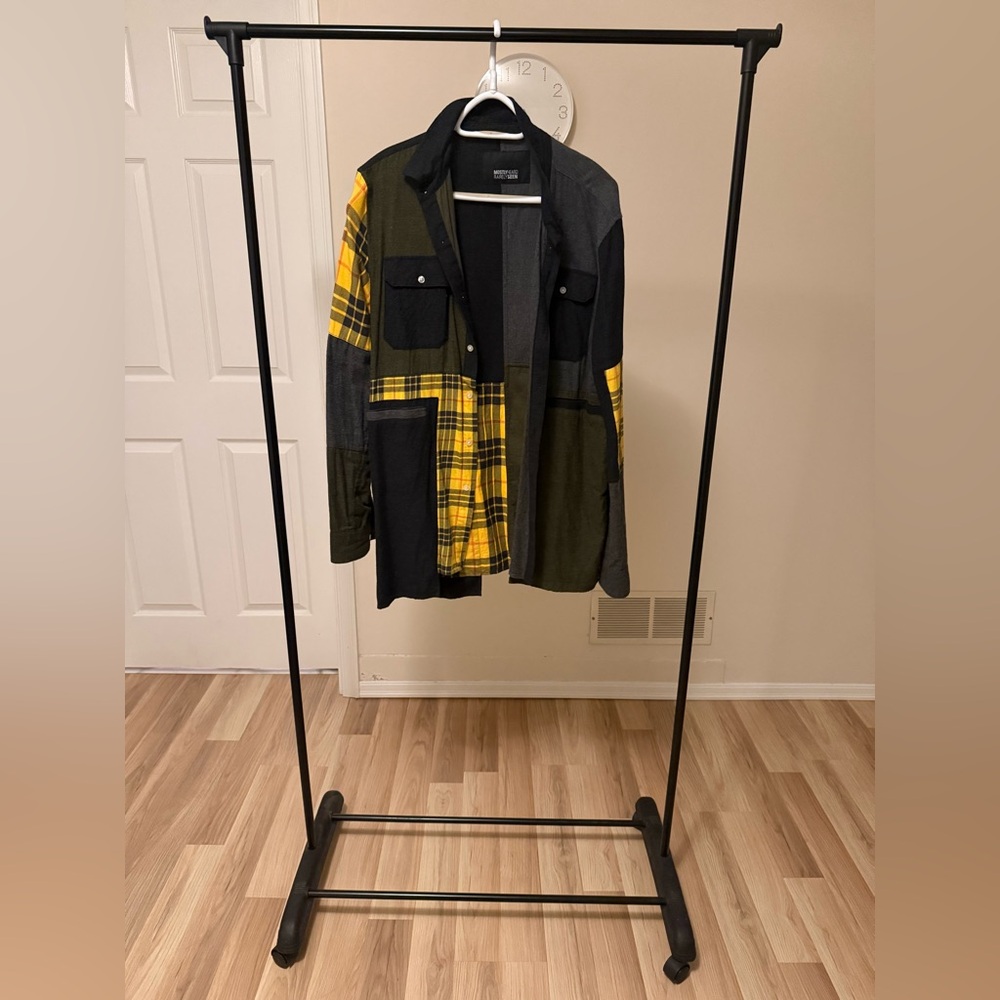 Mostly Heard Rarely Seen Black and Yellow Patchwork Jacket